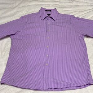 Calvin Klein Men's Lavender Striped Shirt